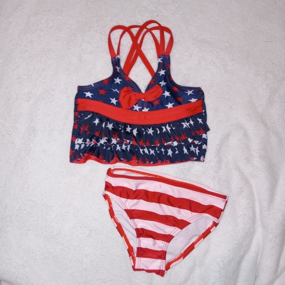 5 for $10 Joe Boxer Patriotic Strappy Tankini size 12M - Picture 1 of 3